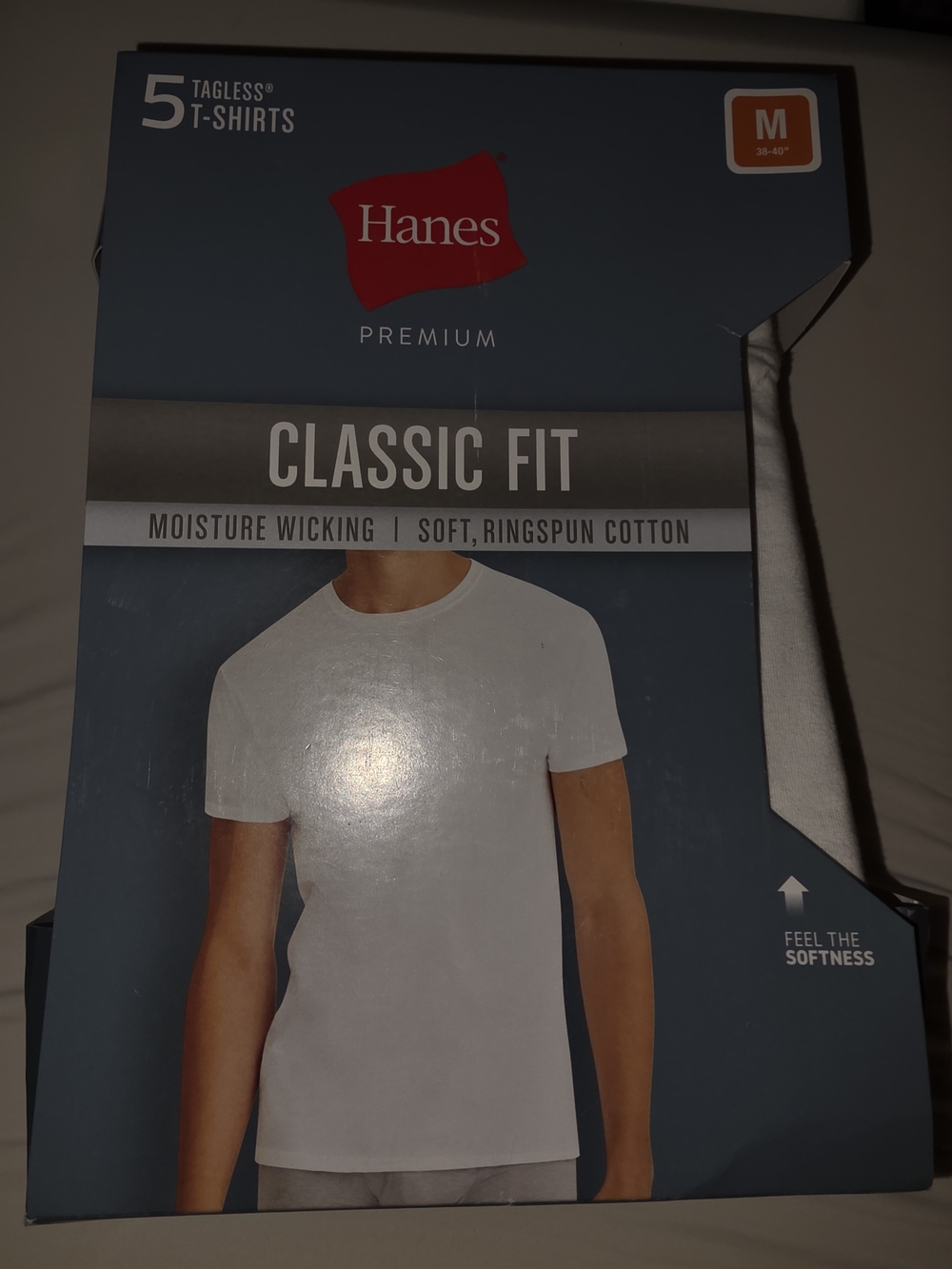 Hanes Premium Classic Fit Tagless T-Shirts - White